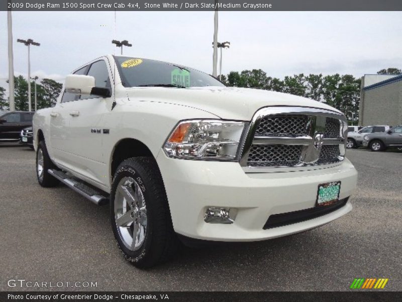 Stone White / Dark Slate/Medium Graystone 2009 Dodge Ram 1500 Sport Crew Cab 4x4