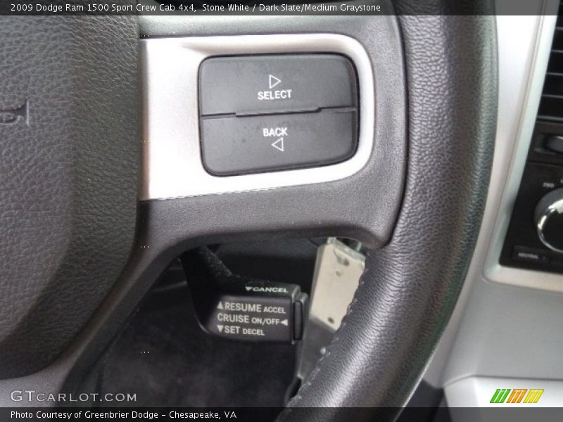 Stone White / Dark Slate/Medium Graystone 2009 Dodge Ram 1500 Sport Crew Cab 4x4