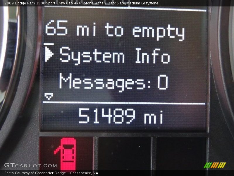 Stone White / Dark Slate/Medium Graystone 2009 Dodge Ram 1500 Sport Crew Cab 4x4