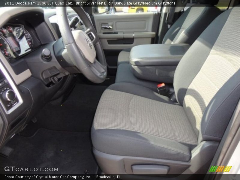 Bright Silver Metallic / Dark Slate Gray/Medium Graystone 2011 Dodge Ram 1500 SLT Quad Cab