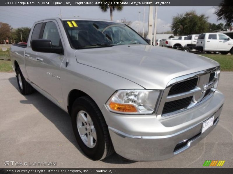 Bright Silver Metallic / Dark Slate Gray/Medium Graystone 2011 Dodge Ram 1500 SLT Quad Cab