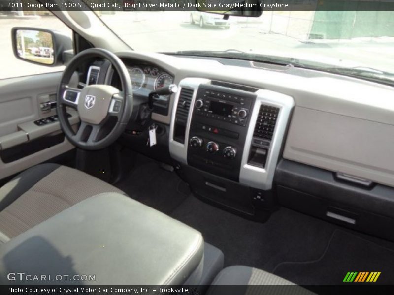 Bright Silver Metallic / Dark Slate Gray/Medium Graystone 2011 Dodge Ram 1500 SLT Quad Cab