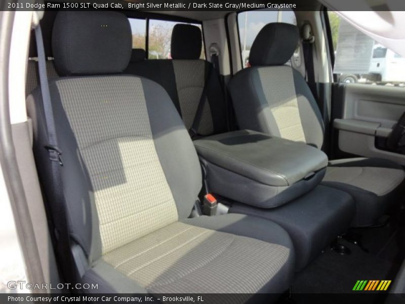 Bright Silver Metallic / Dark Slate Gray/Medium Graystone 2011 Dodge Ram 1500 SLT Quad Cab