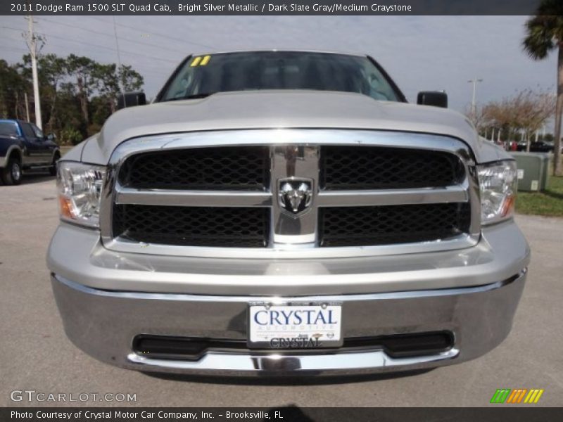 Bright Silver Metallic / Dark Slate Gray/Medium Graystone 2011 Dodge Ram 1500 SLT Quad Cab