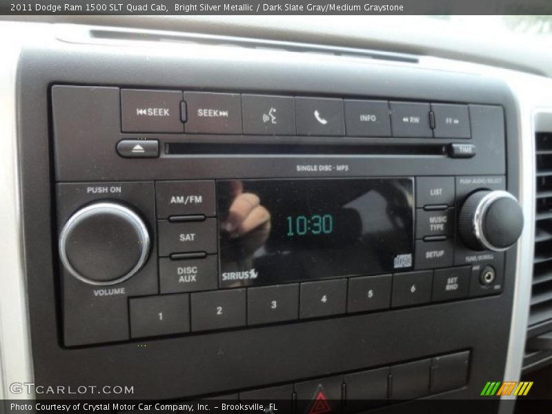 Bright Silver Metallic / Dark Slate Gray/Medium Graystone 2011 Dodge Ram 1500 SLT Quad Cab