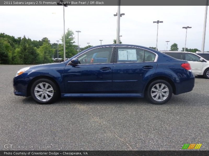 Azurite Blue Pearl / Off-Black 2011 Subaru Legacy 2.5i Premium