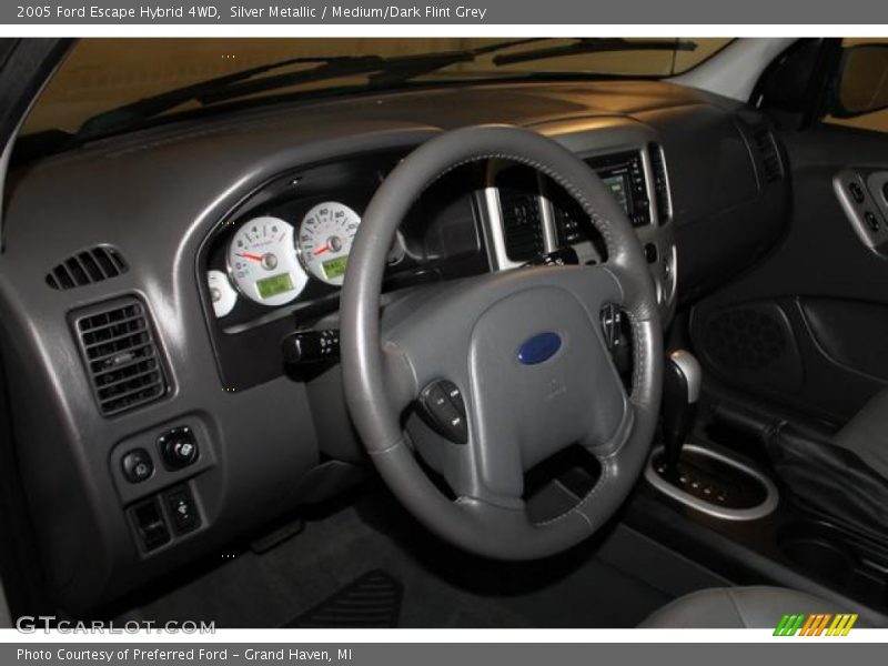 Silver Metallic / Medium/Dark Flint Grey 2005 Ford Escape Hybrid 4WD