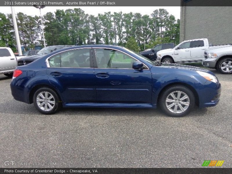 Azurite Blue Pearl / Off-Black 2011 Subaru Legacy 2.5i Premium