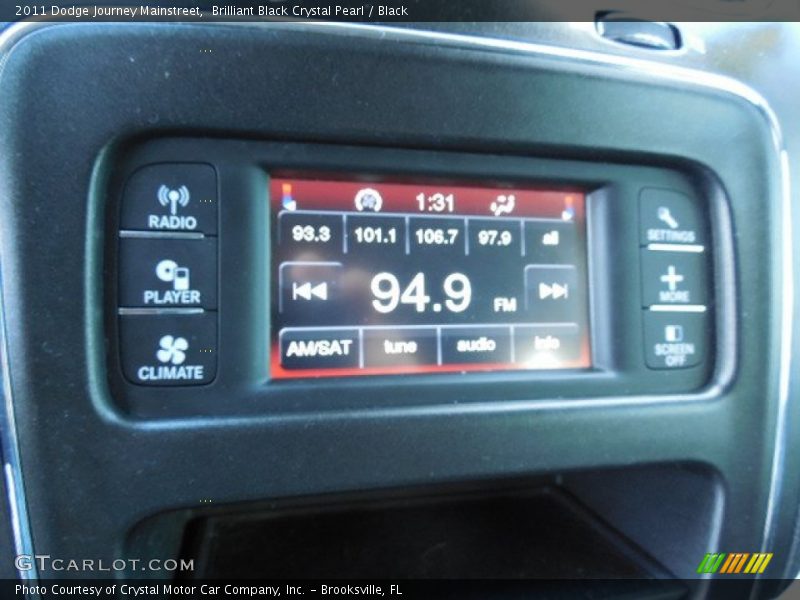Brilliant Black Crystal Pearl / Black 2011 Dodge Journey Mainstreet