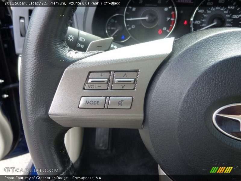 Controls of 2011 Legacy 2.5i Premium