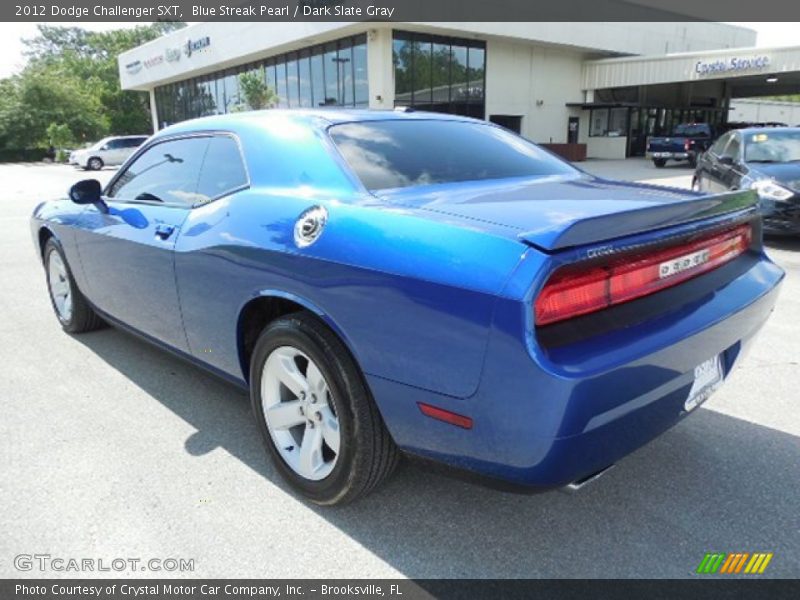 Blue Streak Pearl / Dark Slate Gray 2012 Dodge Challenger SXT