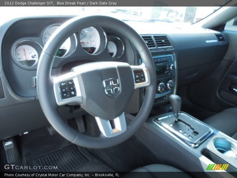 Blue Streak Pearl / Dark Slate Gray 2012 Dodge Challenger SXT