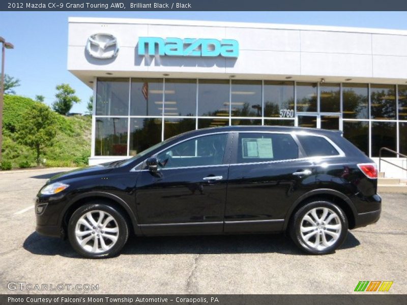 Brilliant Black / Black 2012 Mazda CX-9 Grand Touring AWD
