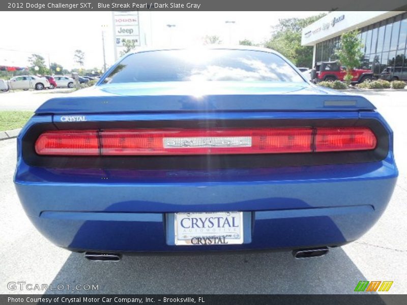 Blue Streak Pearl / Dark Slate Gray 2012 Dodge Challenger SXT