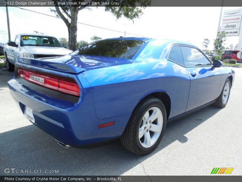 Blue Streak Pearl / Dark Slate Gray 2012 Dodge Challenger SXT
