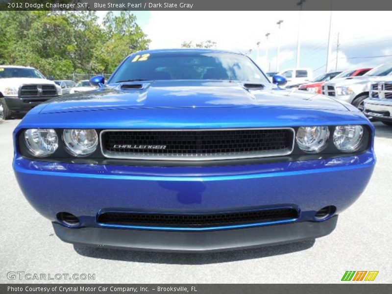 Blue Streak Pearl / Dark Slate Gray 2012 Dodge Challenger SXT