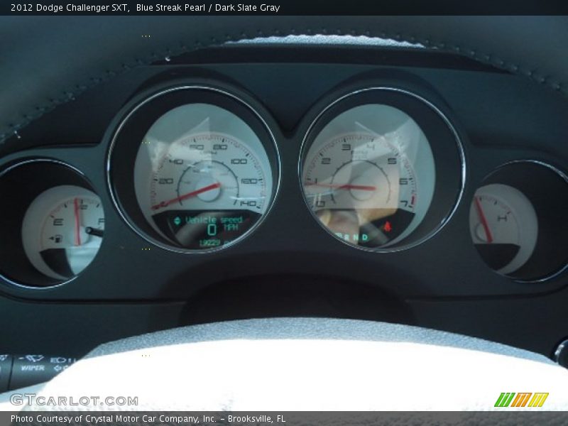 Blue Streak Pearl / Dark Slate Gray 2012 Dodge Challenger SXT