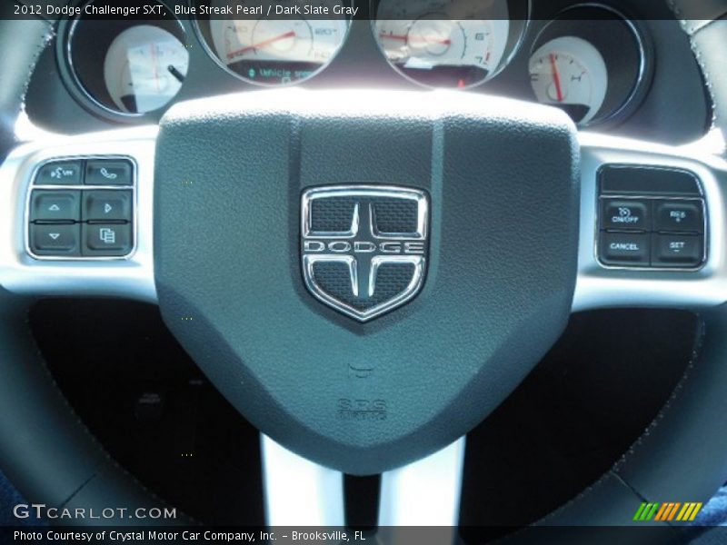 Blue Streak Pearl / Dark Slate Gray 2012 Dodge Challenger SXT