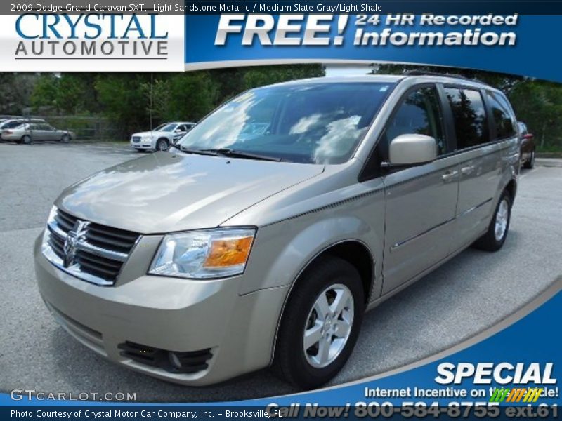 Light Sandstone Metallic / Medium Slate Gray/Light Shale 2009 Dodge Grand Caravan SXT