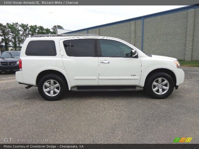 Blizzard White / Charcoal 2009 Nissan Armada SE