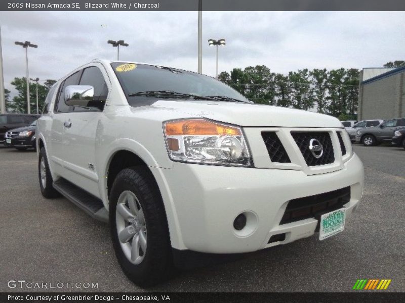 Blizzard White / Charcoal 2009 Nissan Armada SE