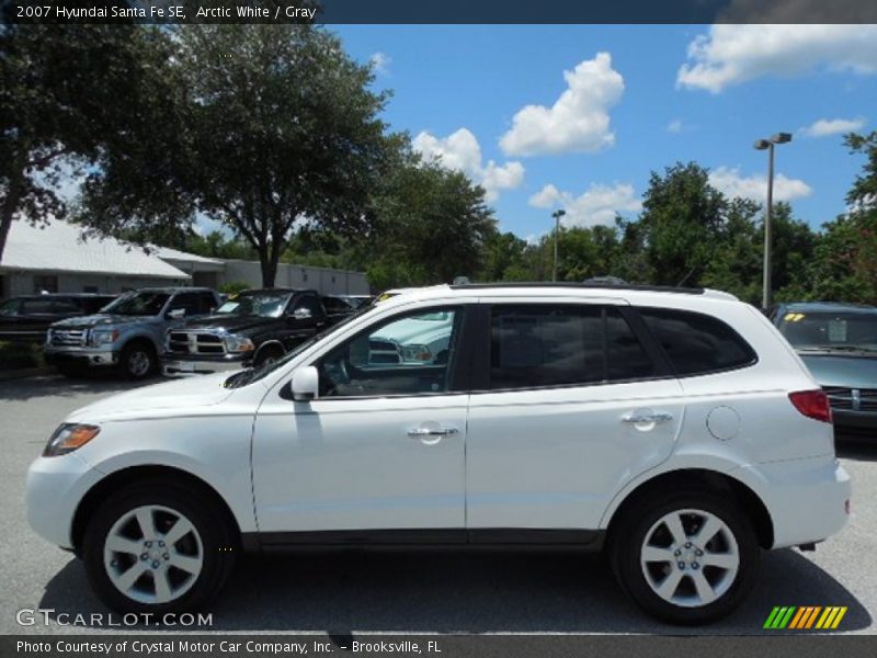 Arctic White / Gray 2007 Hyundai Santa Fe SE