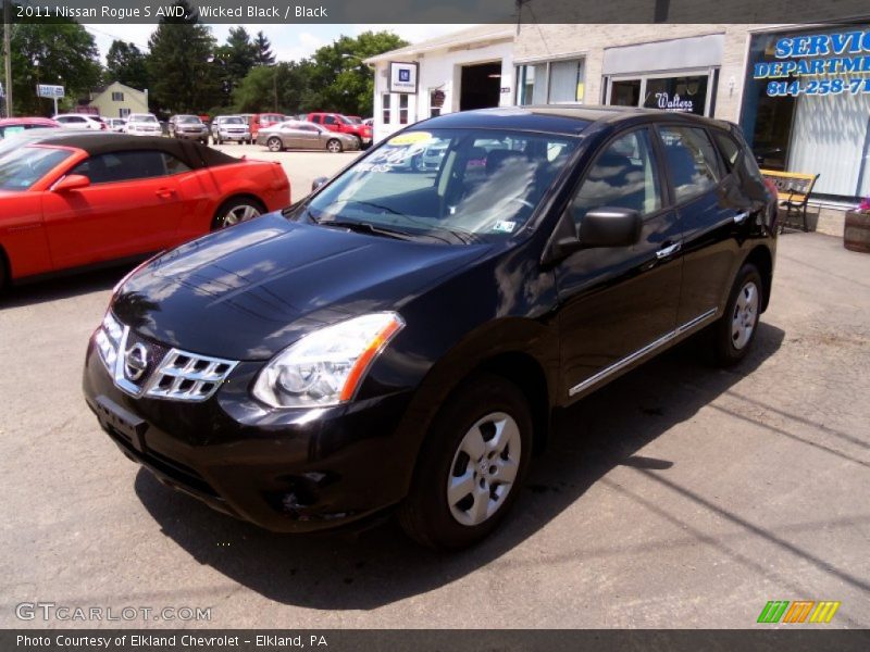 Wicked Black / Black 2011 Nissan Rogue S AWD