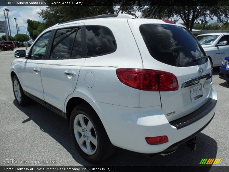 Arctic White / Gray 2007 Hyundai Santa Fe SE