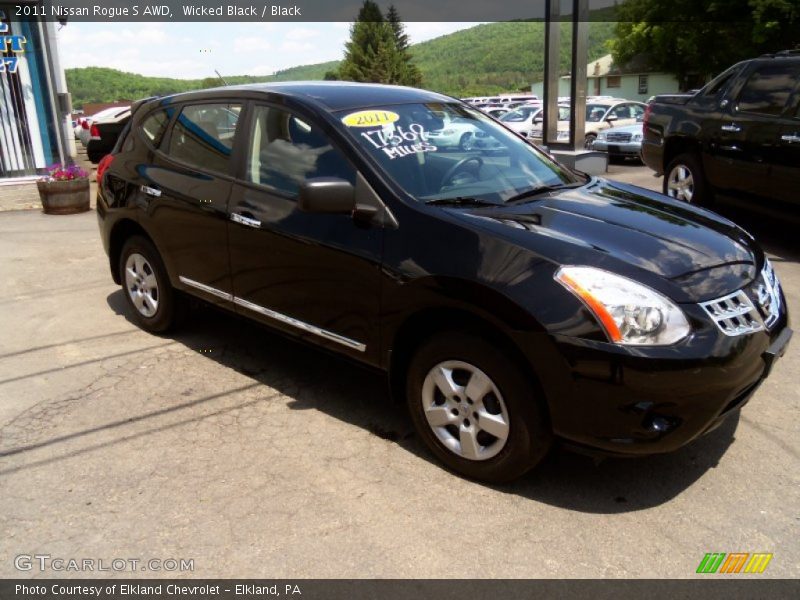 Wicked Black / Black 2011 Nissan Rogue S AWD