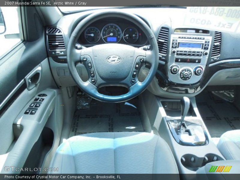 Arctic White / Gray 2007 Hyundai Santa Fe SE