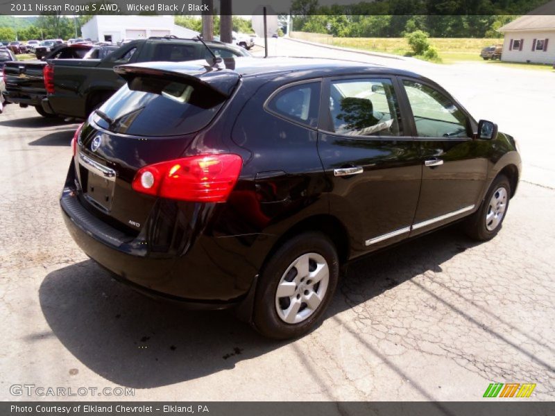 Wicked Black / Black 2011 Nissan Rogue S AWD