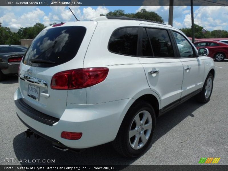 Arctic White / Gray 2007 Hyundai Santa Fe SE