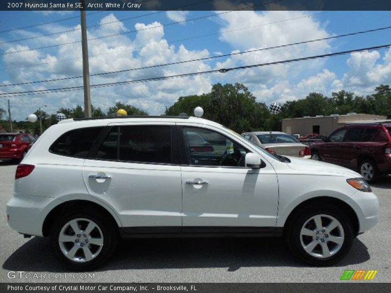 Arctic White / Gray 2007 Hyundai Santa Fe SE