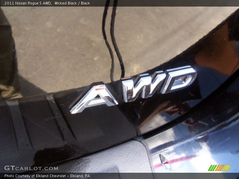 Wicked Black / Black 2011 Nissan Rogue S AWD