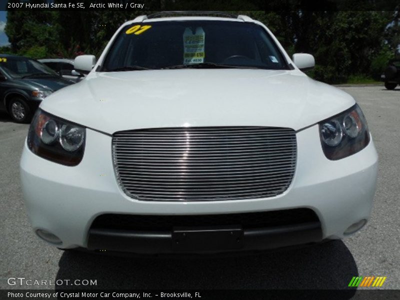 Arctic White / Gray 2007 Hyundai Santa Fe SE