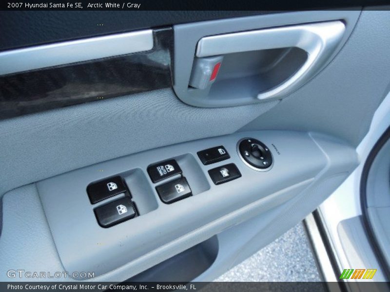 Arctic White / Gray 2007 Hyundai Santa Fe SE