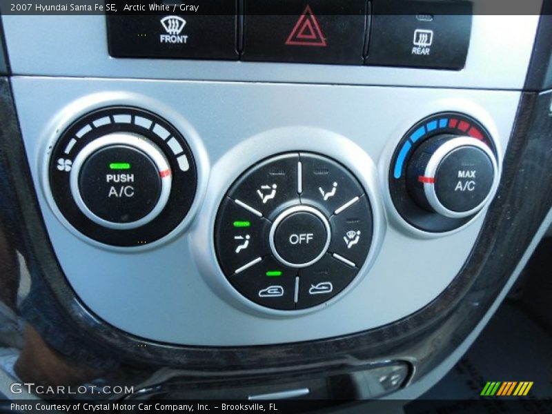 Arctic White / Gray 2007 Hyundai Santa Fe SE