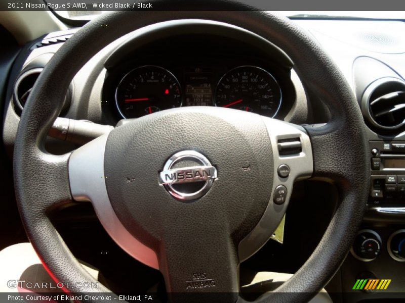 Wicked Black / Black 2011 Nissan Rogue S AWD