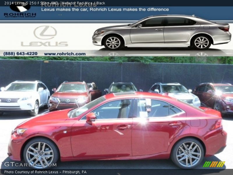 Matador Red Mica / Black 2014 Lexus IS 250 F Sport AWD