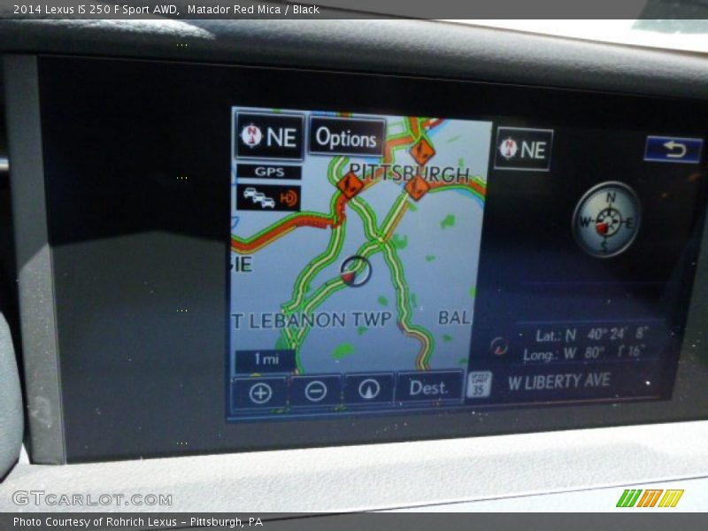Navigation of 2014 IS 250 F Sport AWD