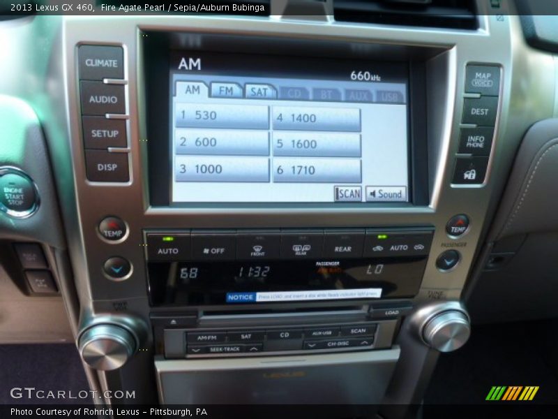Fire Agate Pearl / Sepia/Auburn Bubinga 2013 Lexus GX 460