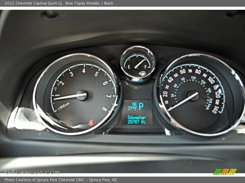 Blue Topaz Metallic / Black 2012 Chevrolet Captiva Sport LS