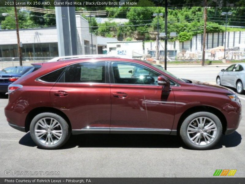 Claret Red Mica / Black/Ebony Birds Eye Maple 2013 Lexus RX 350 AWD