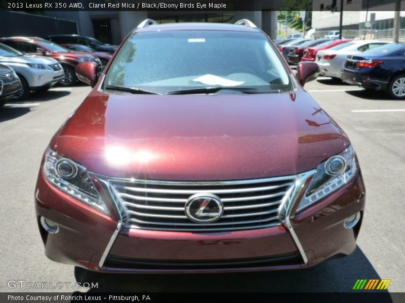 Claret Red Mica / Black/Ebony Birds Eye Maple 2013 Lexus RX 350 AWD