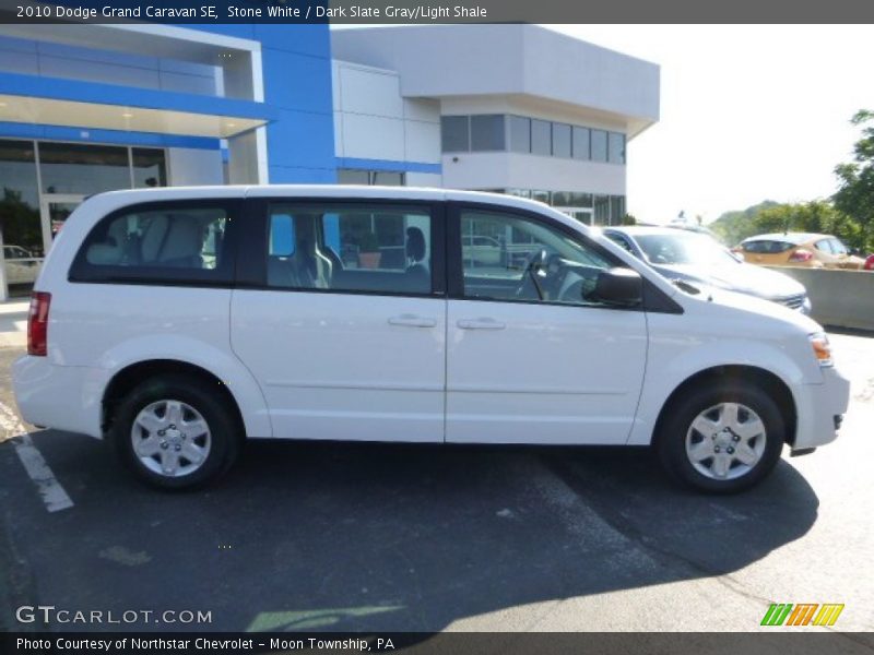 Stone White / Dark Slate Gray/Light Shale 2010 Dodge Grand Caravan SE