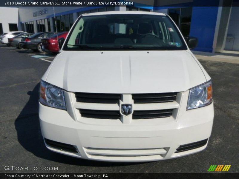 Stone White / Dark Slate Gray/Light Shale 2010 Dodge Grand Caravan SE