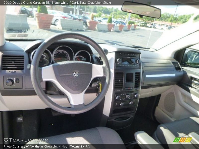 Stone White / Dark Slate Gray/Light Shale 2010 Dodge Grand Caravan SE