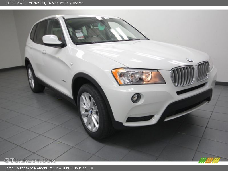 Alpine White / Oyster 2014 BMW X3 xDrive28i
