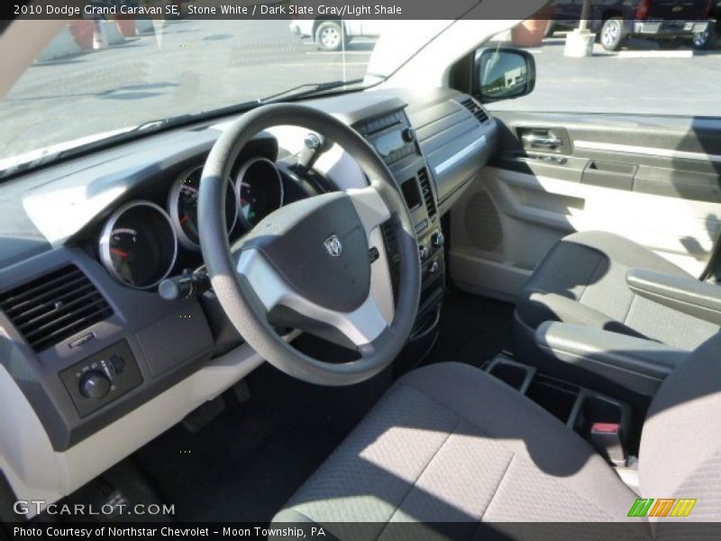 Stone White / Dark Slate Gray/Light Shale 2010 Dodge Grand Caravan SE