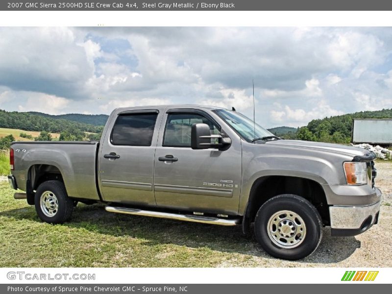 Steel Gray Metallic / Ebony Black 2007 GMC Sierra 2500HD SLE Crew Cab 4x4